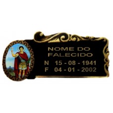Placa com Foto com Moldura Trabalhada